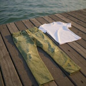 Express Olive Green Ankle Leggings - Size 2R, New Without Tags